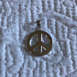 Sterling Silver Peace Earings with matching Charm